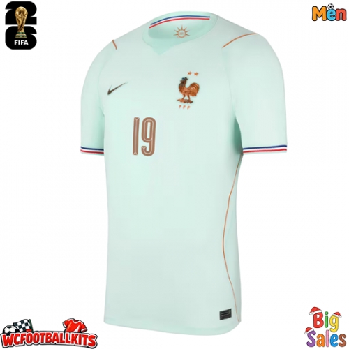France Theo Hernandez #19 Replica Away Stadium Shirt World Cup 2026 Short Sleeve